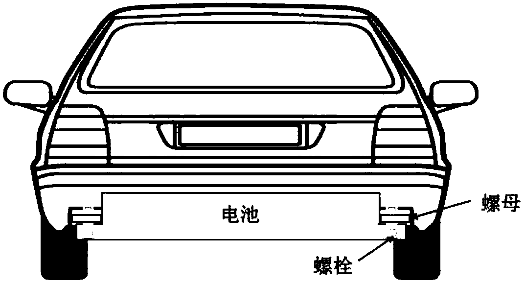 Method and device for detecting connection state between battery and vehicle body, controller and medium