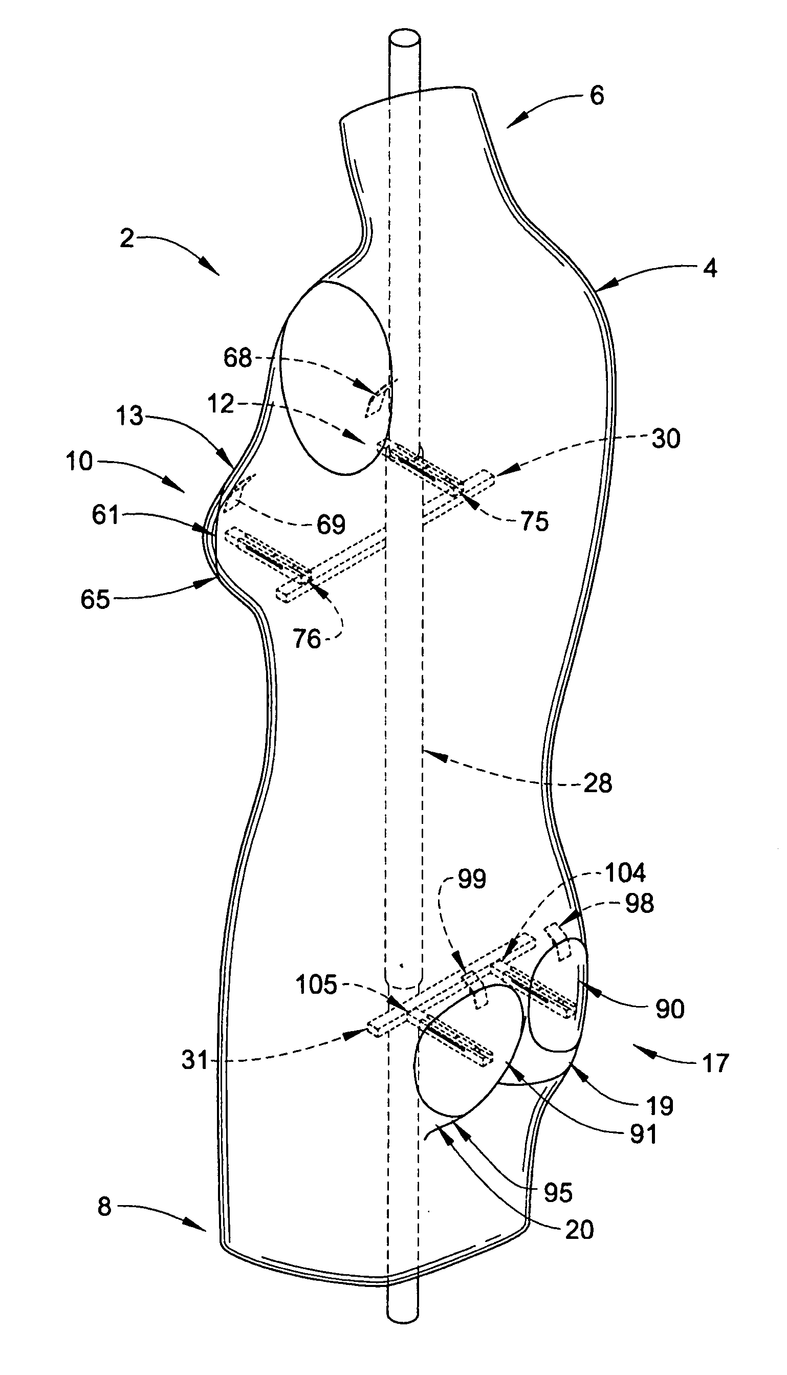 Adjustable dress form system