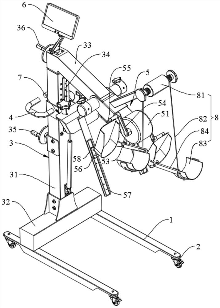 Crank sliding block type rehabilitation training device