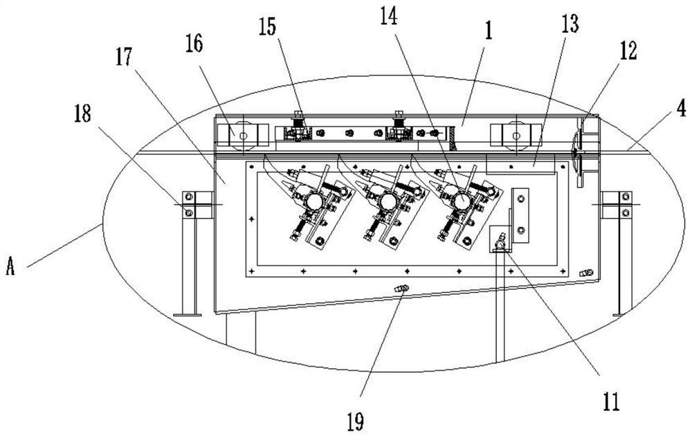 Self-circulation self-rotation row conveying belt cleaning machine