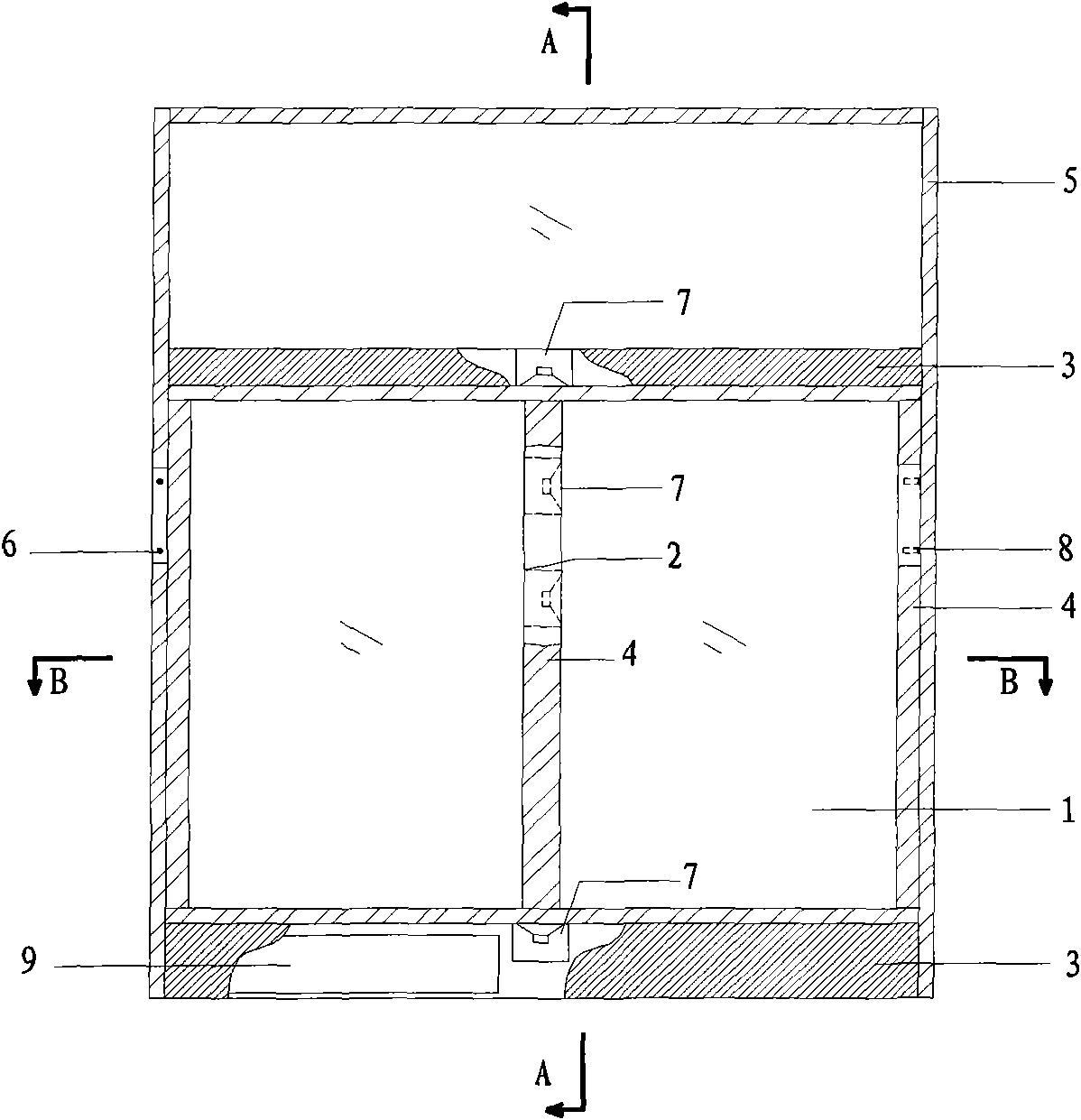 Active noise-reducing ventilating sound-proof sliding window