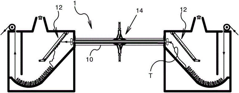 Method and machine for treating textile fabrics with an adjustable air flow