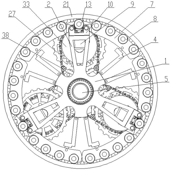 Variant wheel type walking device capable of realizing wheel-track switching