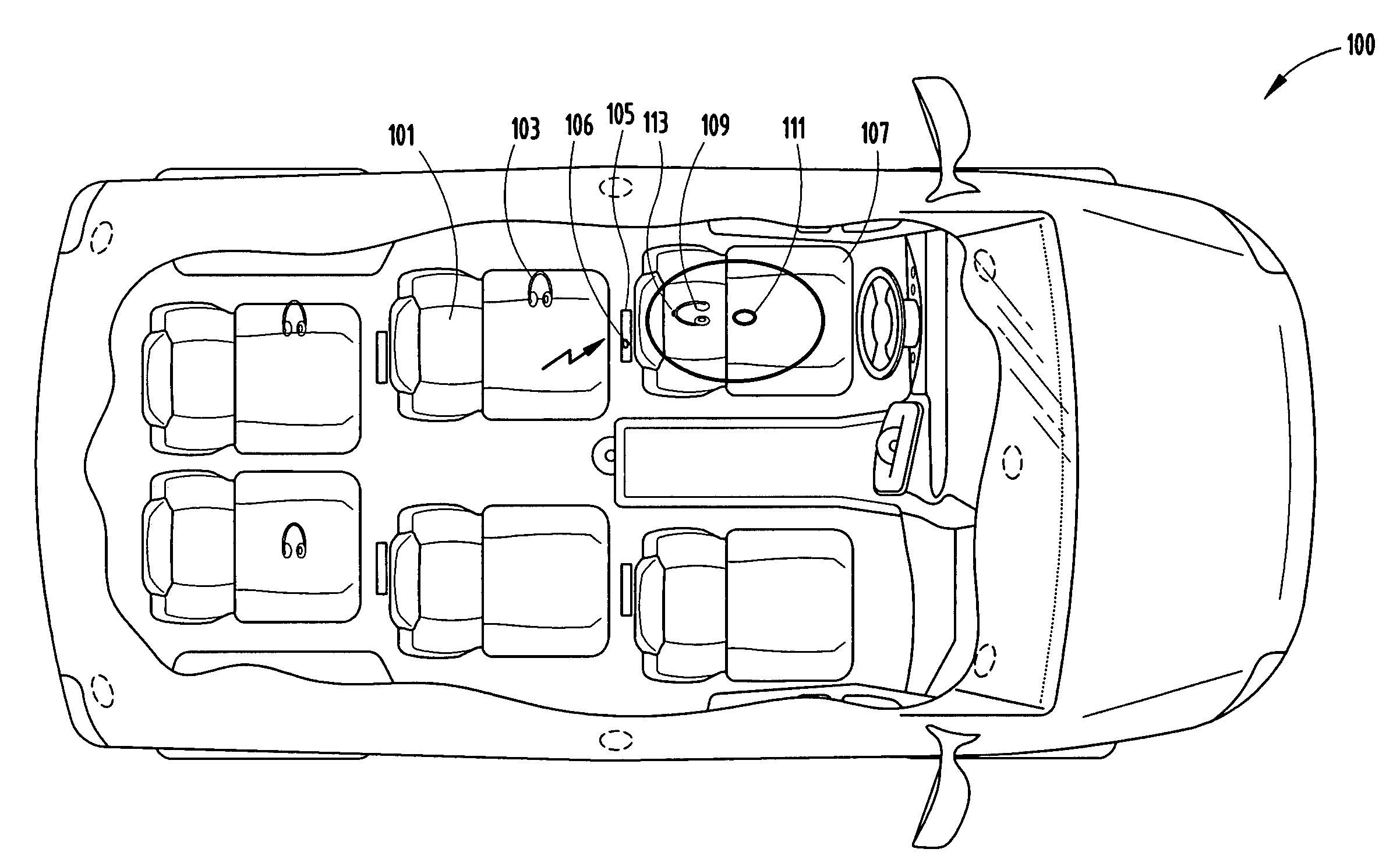 Location based audio reception zone system for use with vehicular entertainment systems