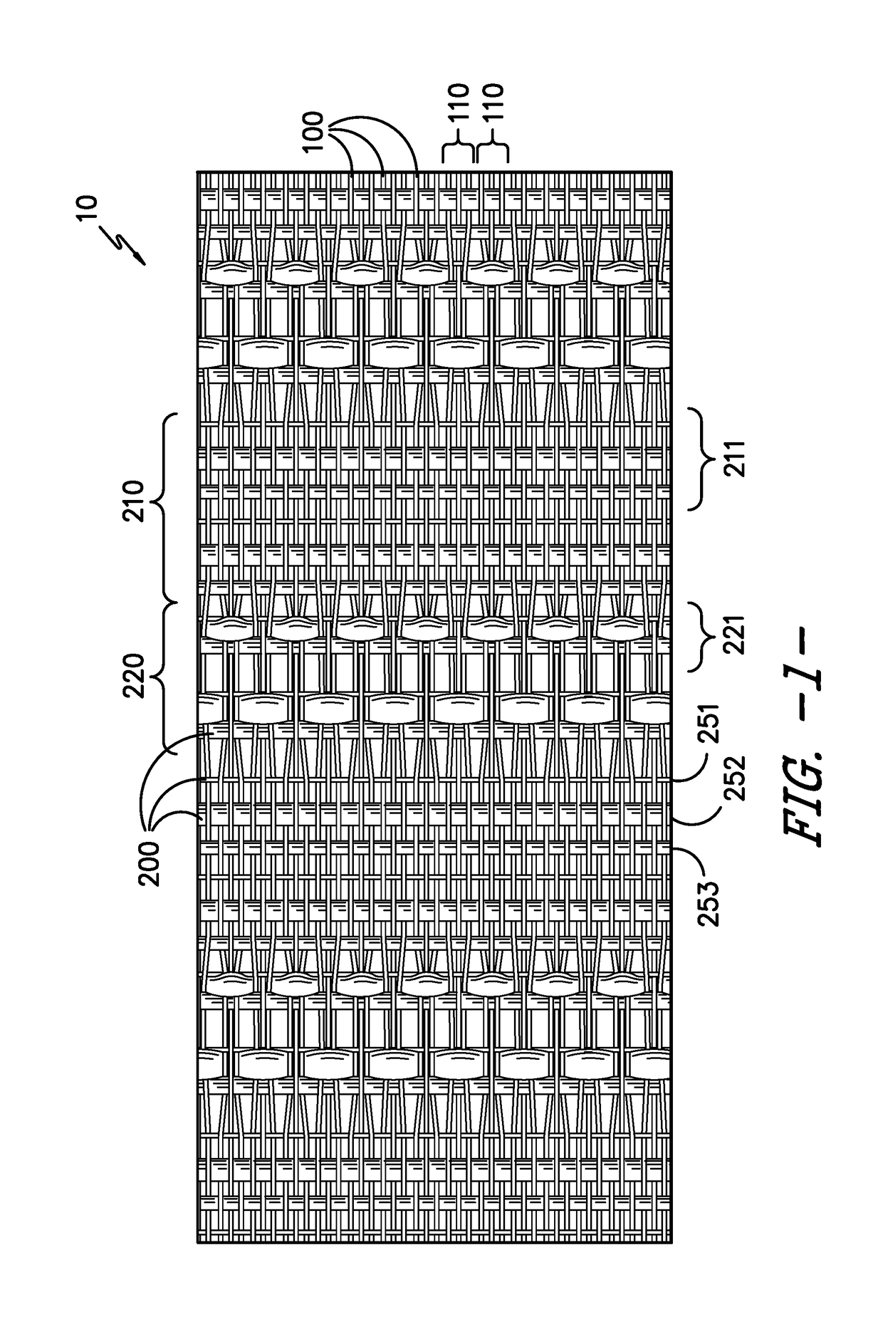 Partial float weave fabric