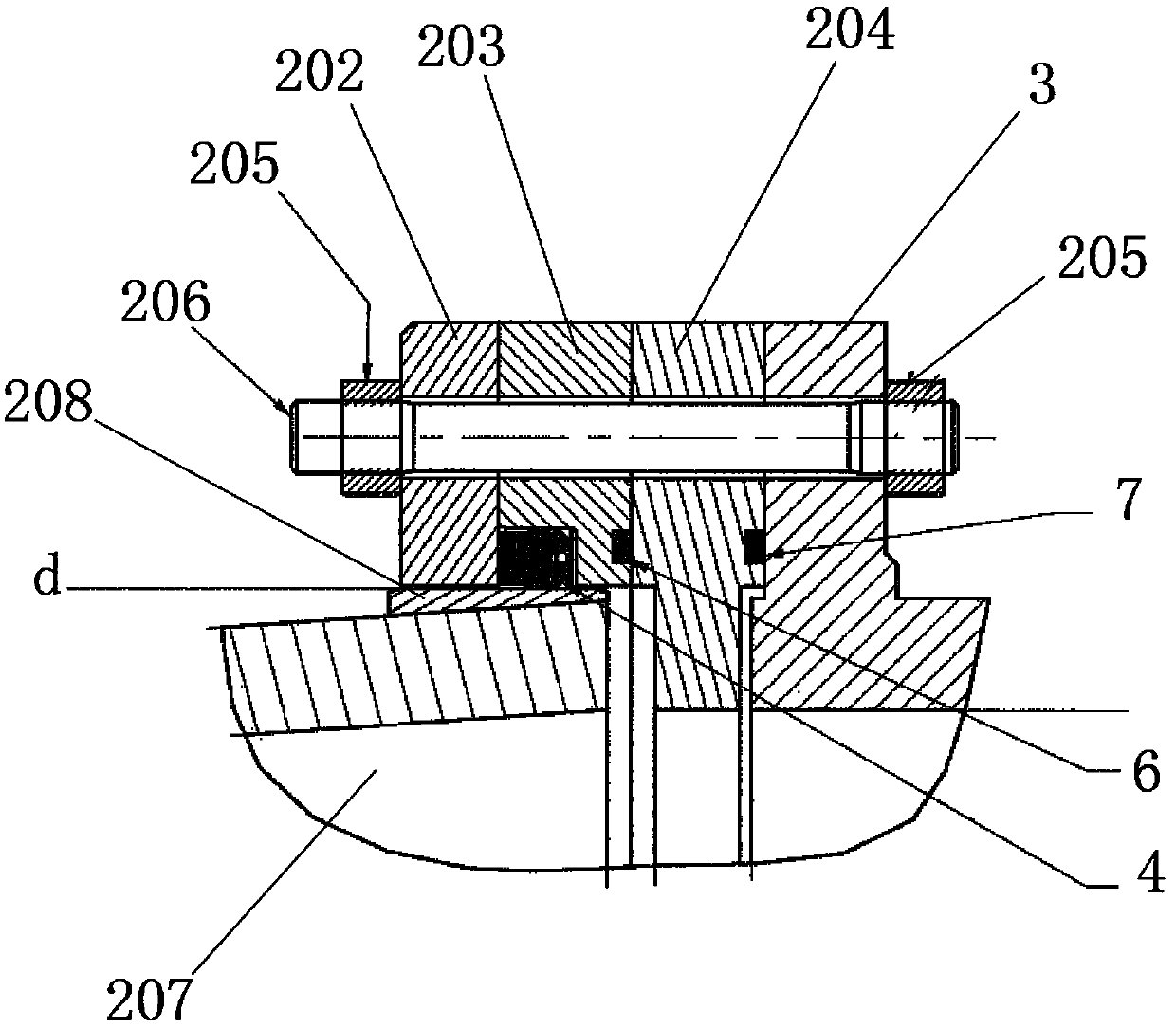 Leakage control device for ball valve telescopic joint of pump storage group