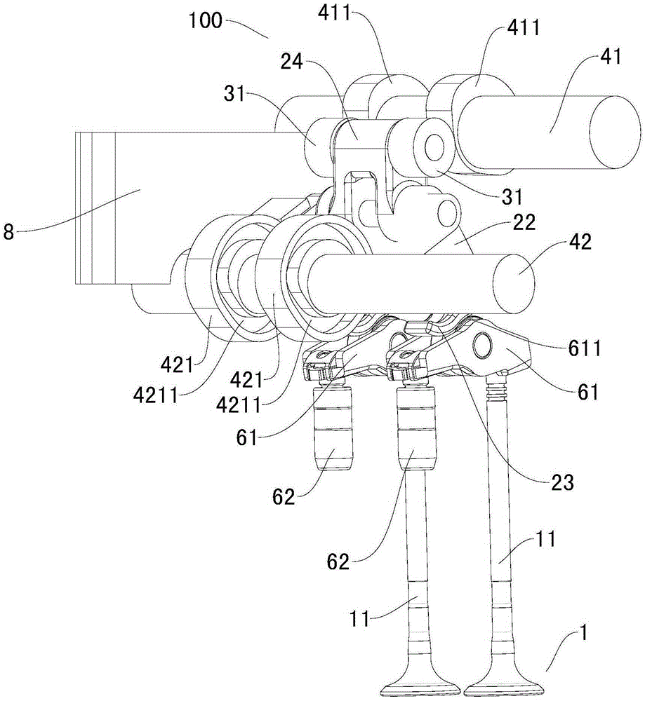 Valve train for engine and vehicle having same