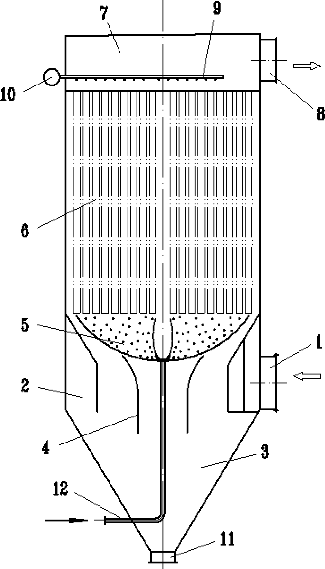 Combined purifying method and device