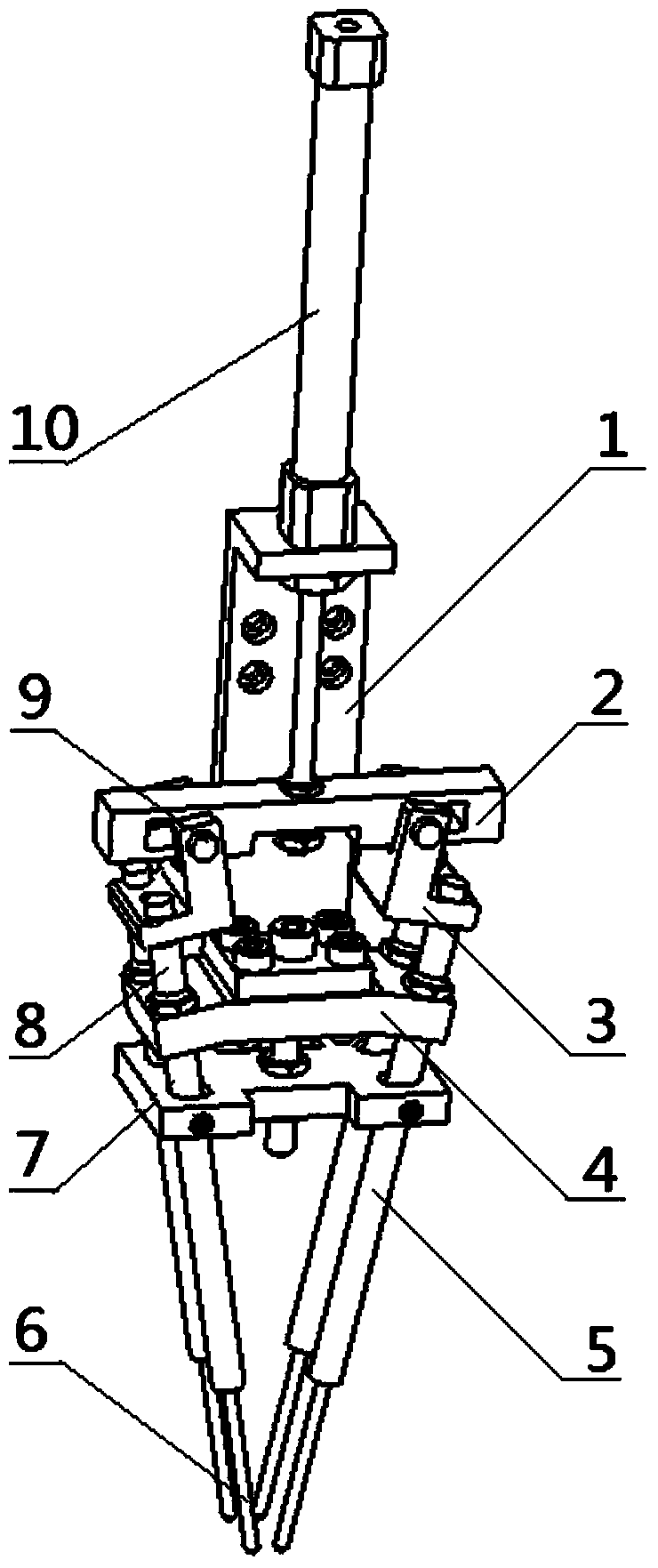 Oblique type hole tray seedling transplanting paw