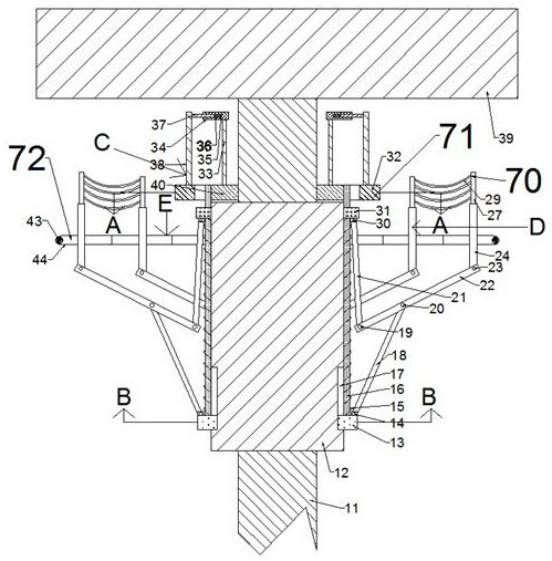 Automatical extending snow tire antiskid chain