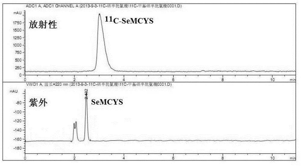 Positron nuclide labeled selenocysteine compound and application thereof