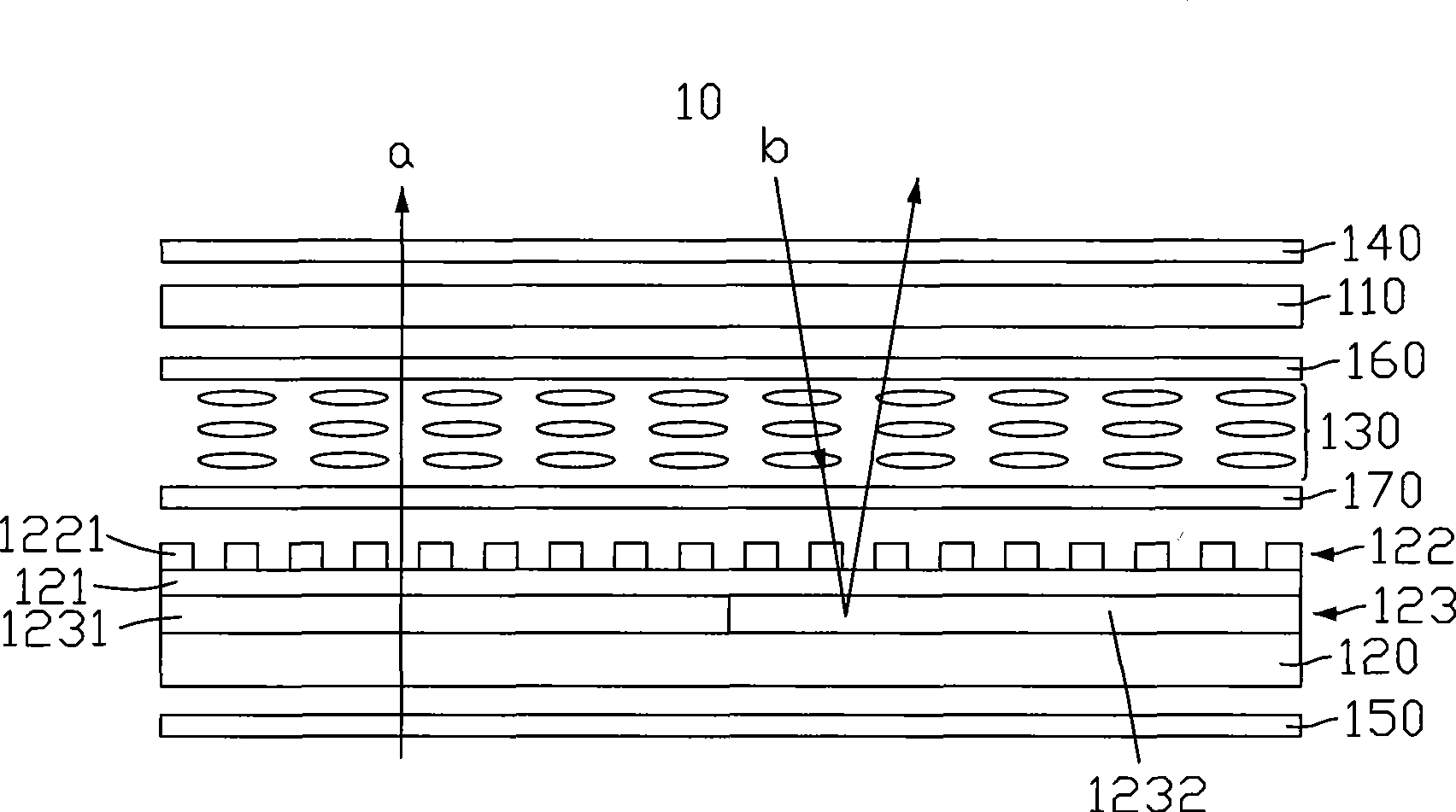 Half- penetration and half-reflection LCD