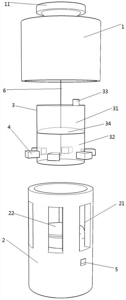 An interlocking device and a multi-stage nested high-precision self-adaptive sensor using the interlocking device