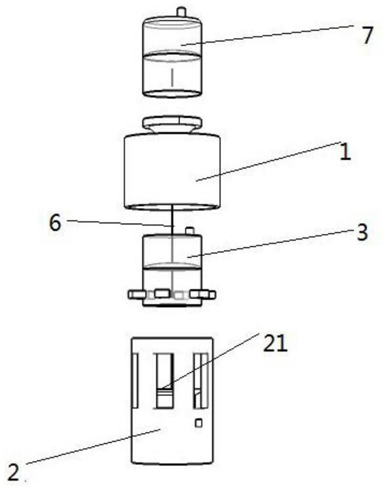 An interlocking device and a multi-stage nested high-precision self-adaptive sensor using the interlocking device