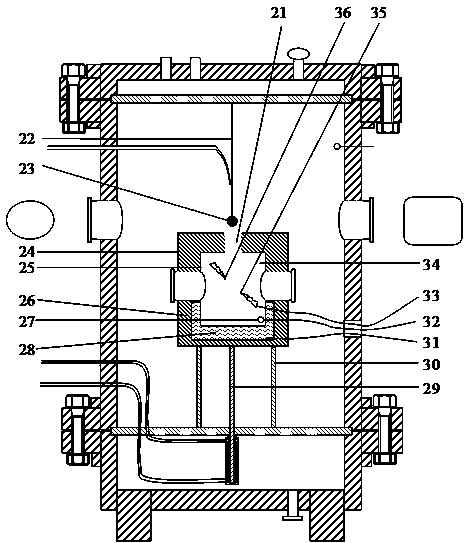 Experimental device for evaporating and igniting droplets under high-temperature high-pressure environment and use method thereof