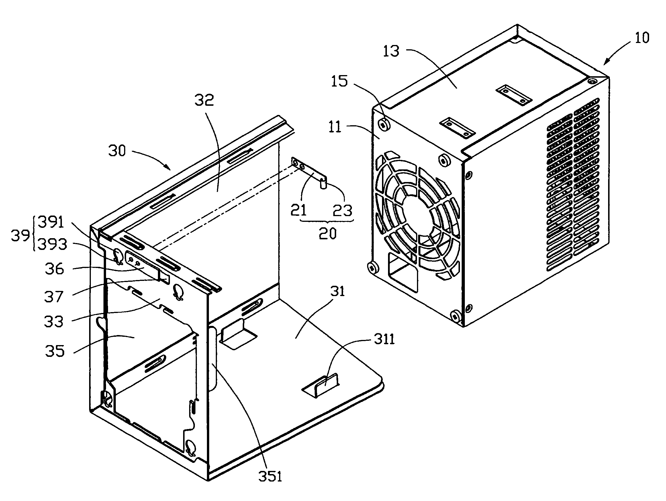 Mounting apparatus of power supply