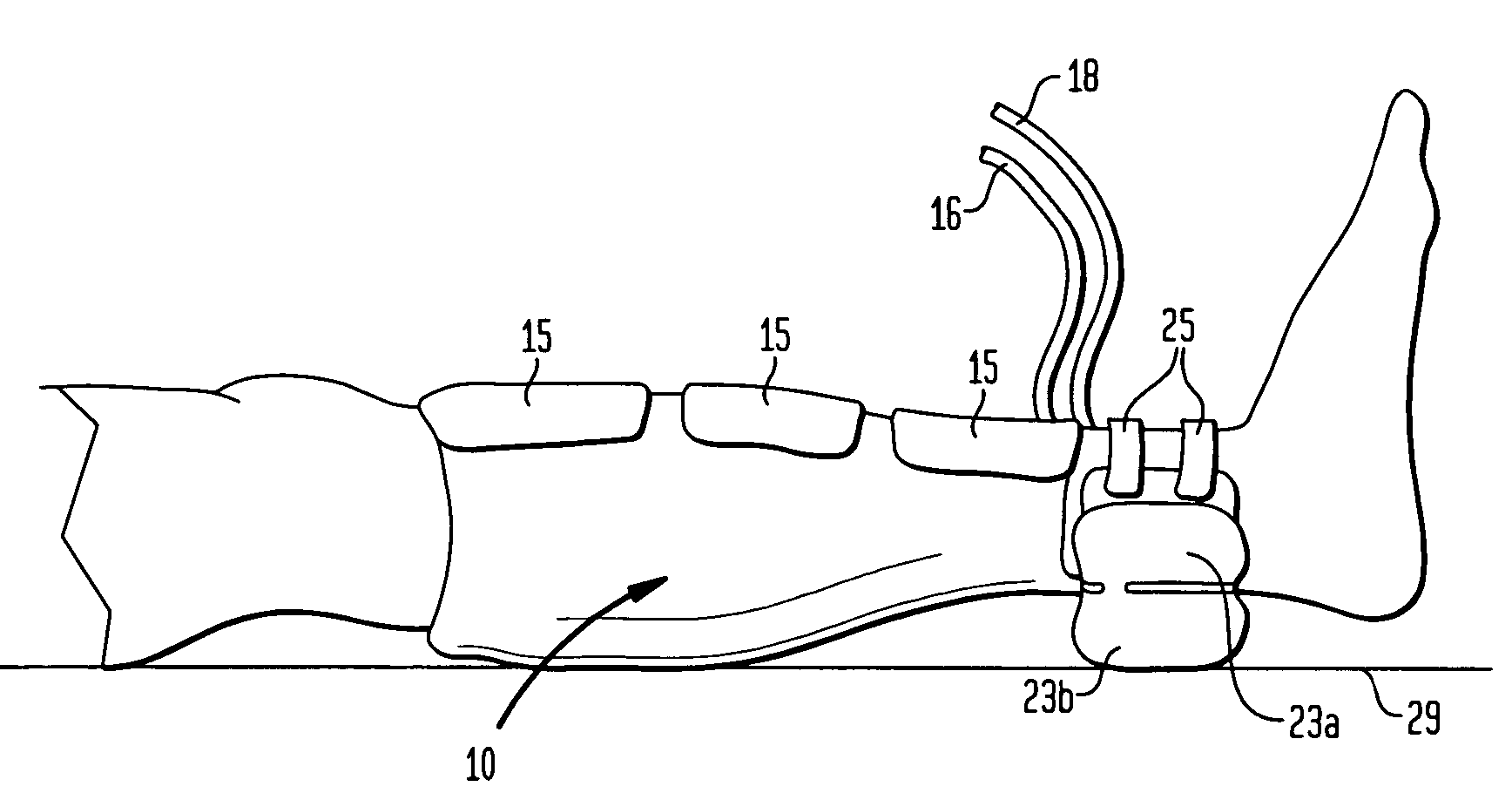 Compression garment with heel elevation