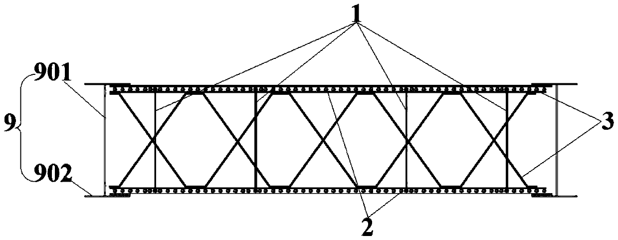 Steel reinforced cage applicable to air shaft underground continuous wall and using method thereof