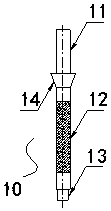 Radio frequency coaxial structure for realizing solderless vertical connection with PCB