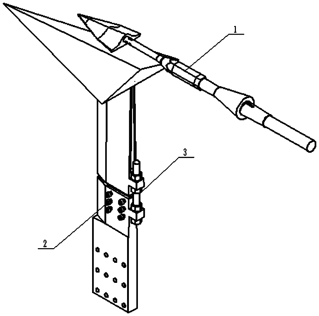 Hypersonic wind tunnel parallel type separation model relative position continuous adjustment device