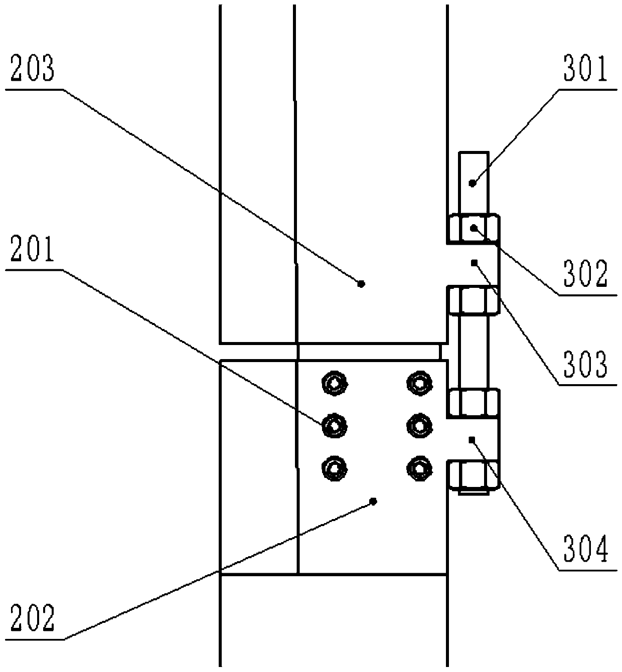 Hypersonic wind tunnel parallel type separation model relative position continuous adjustment device