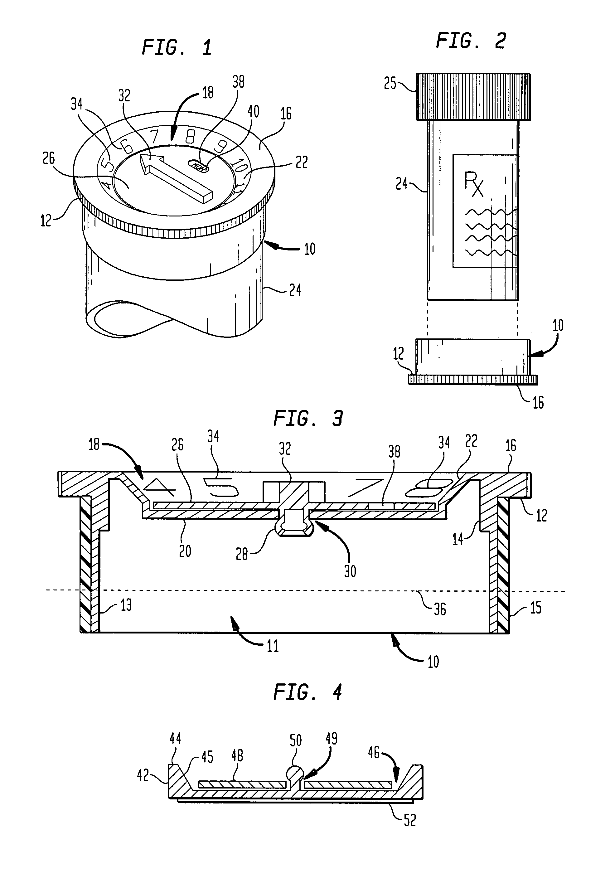 Device and method for indicating scheduled doses