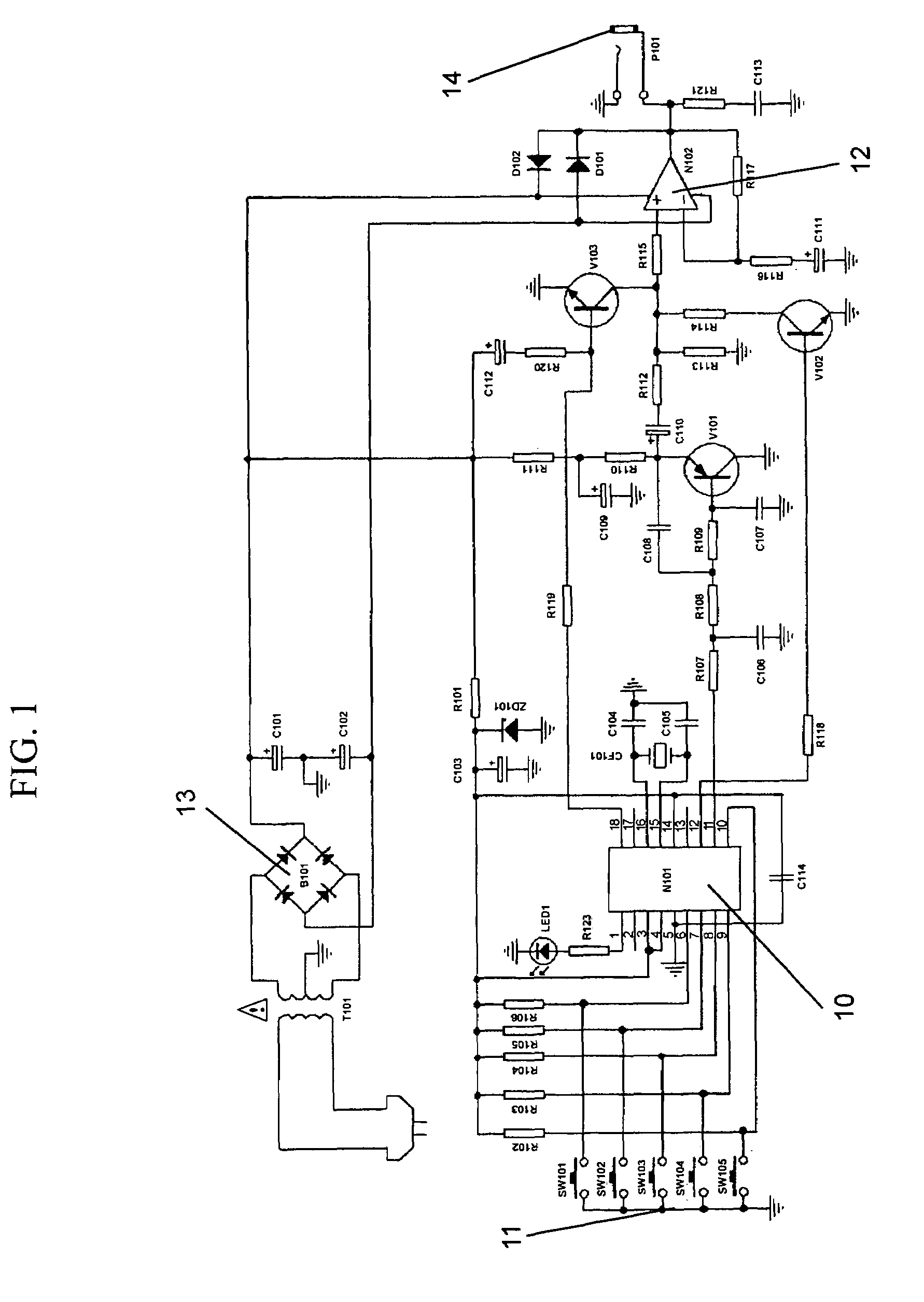 Apparatus for inducing energies of alpha rhythm to the human body