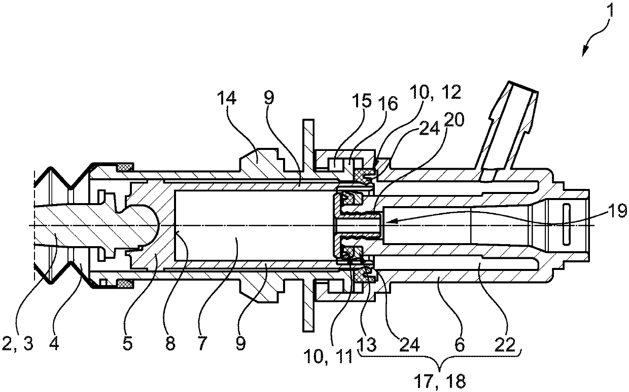 Clutch master unit with high-pressure chamber in the piston, (DUAL) clutch with clutch master unit, and drivetrain