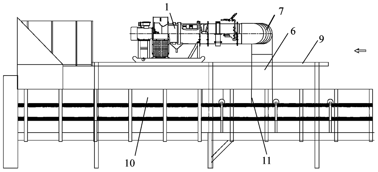 Belt transfer point negative-pressure dust removal system