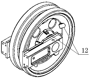 Idle wheel for excavator for large scale mine