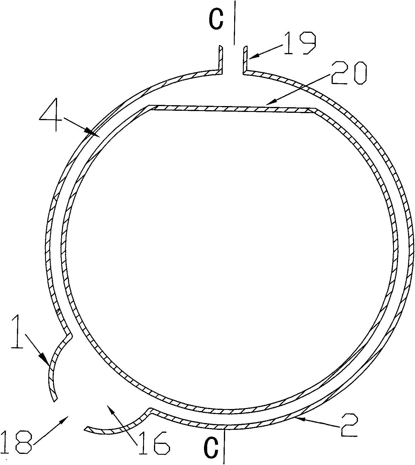 Full-plastic plate pressure-bearing double-loop water tank liner