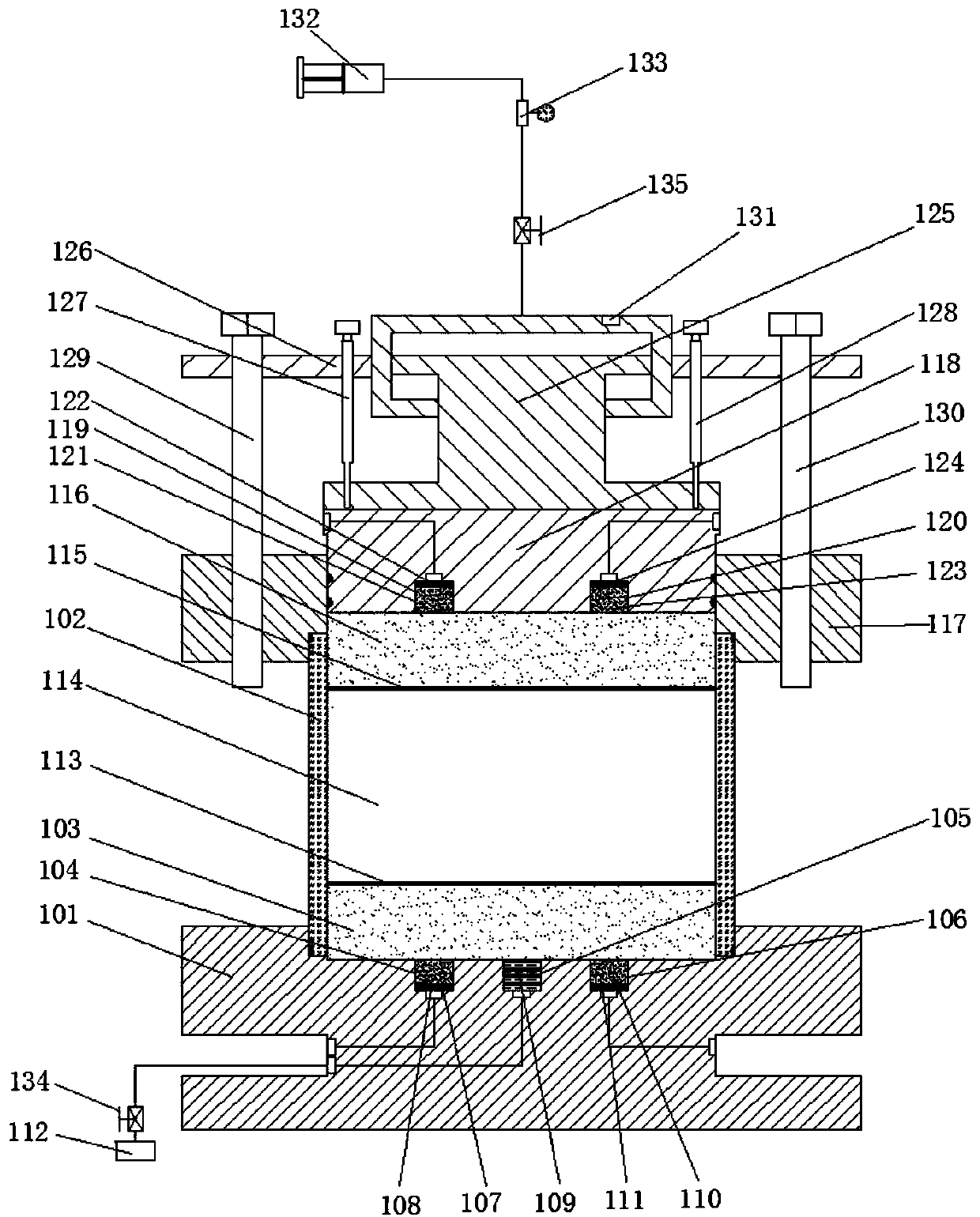 Device and method capable of determining real-time consolidation penetration parameters of tailing sands