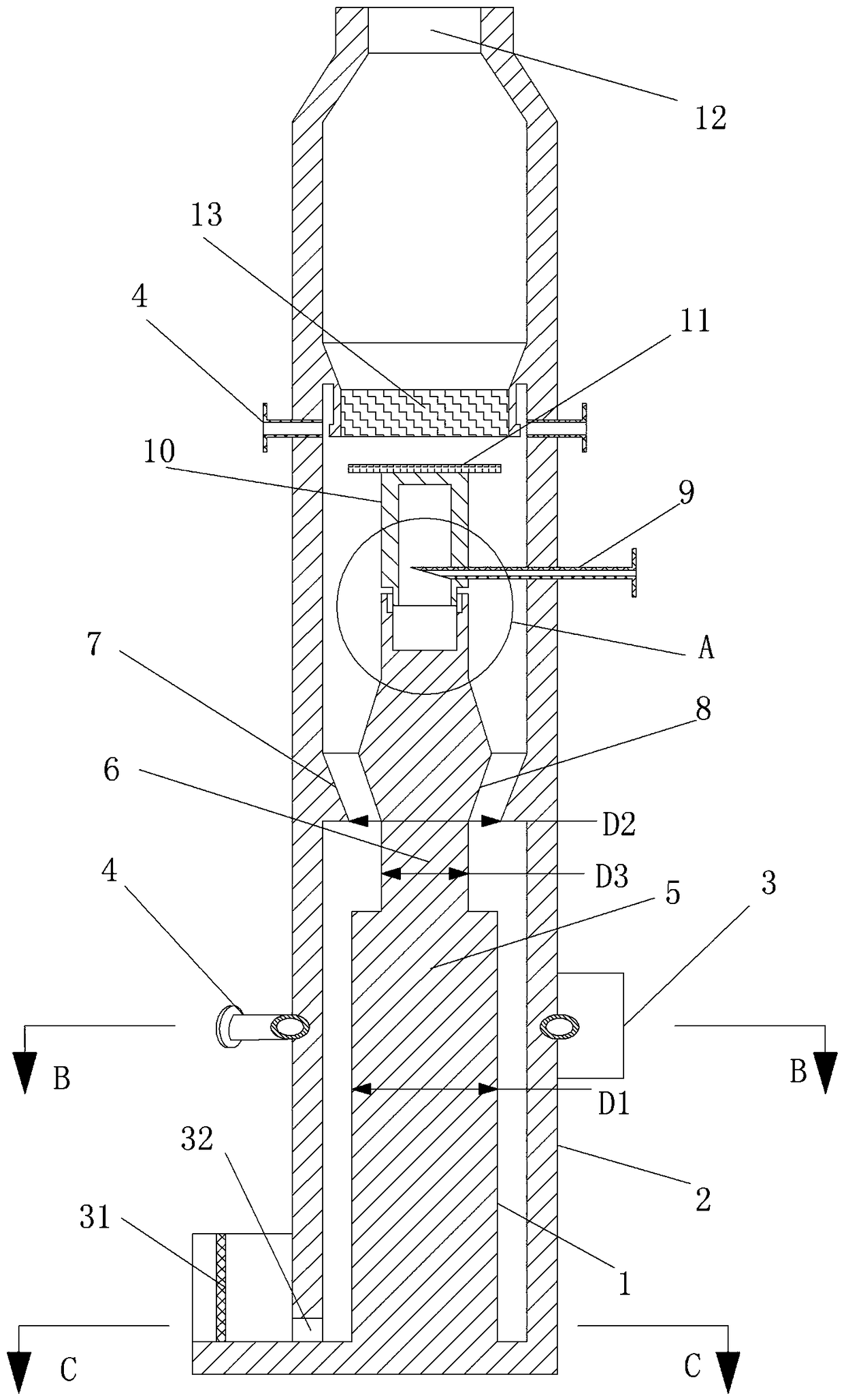 High-efficiency smoke desulfurizing, dedusting and purifying device