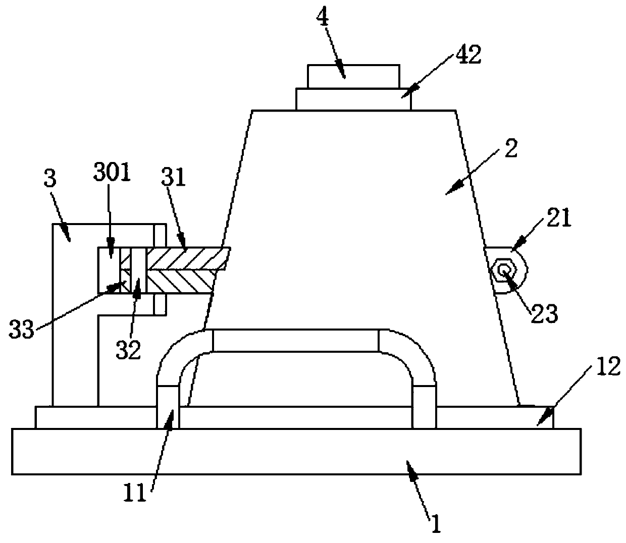 Portable concrete slump test device for municipal road engineering