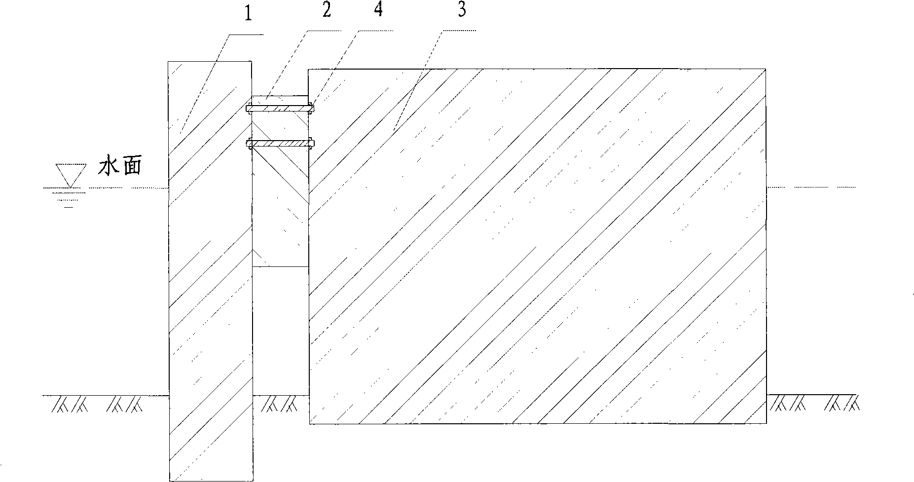 Flexible pile and gravity pier combined anti-collision device