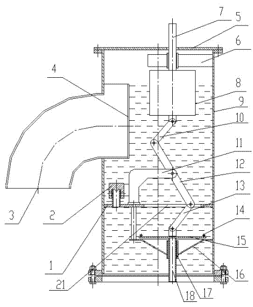 Automatic air locking dehydration device for gas pipeline