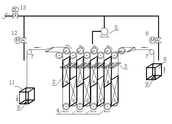 On-line self-cleaning flexible membrane bioreactor with high flux and low energy consumption