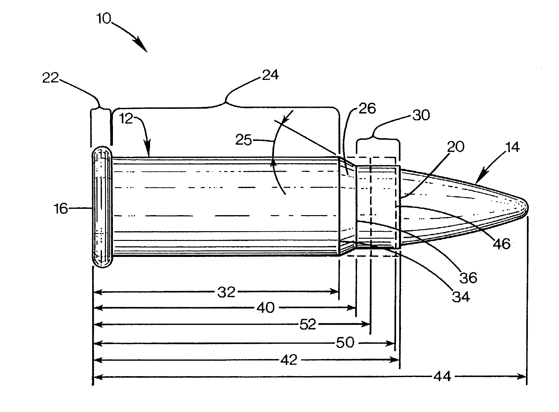 Rimfire cartridge for a firearm