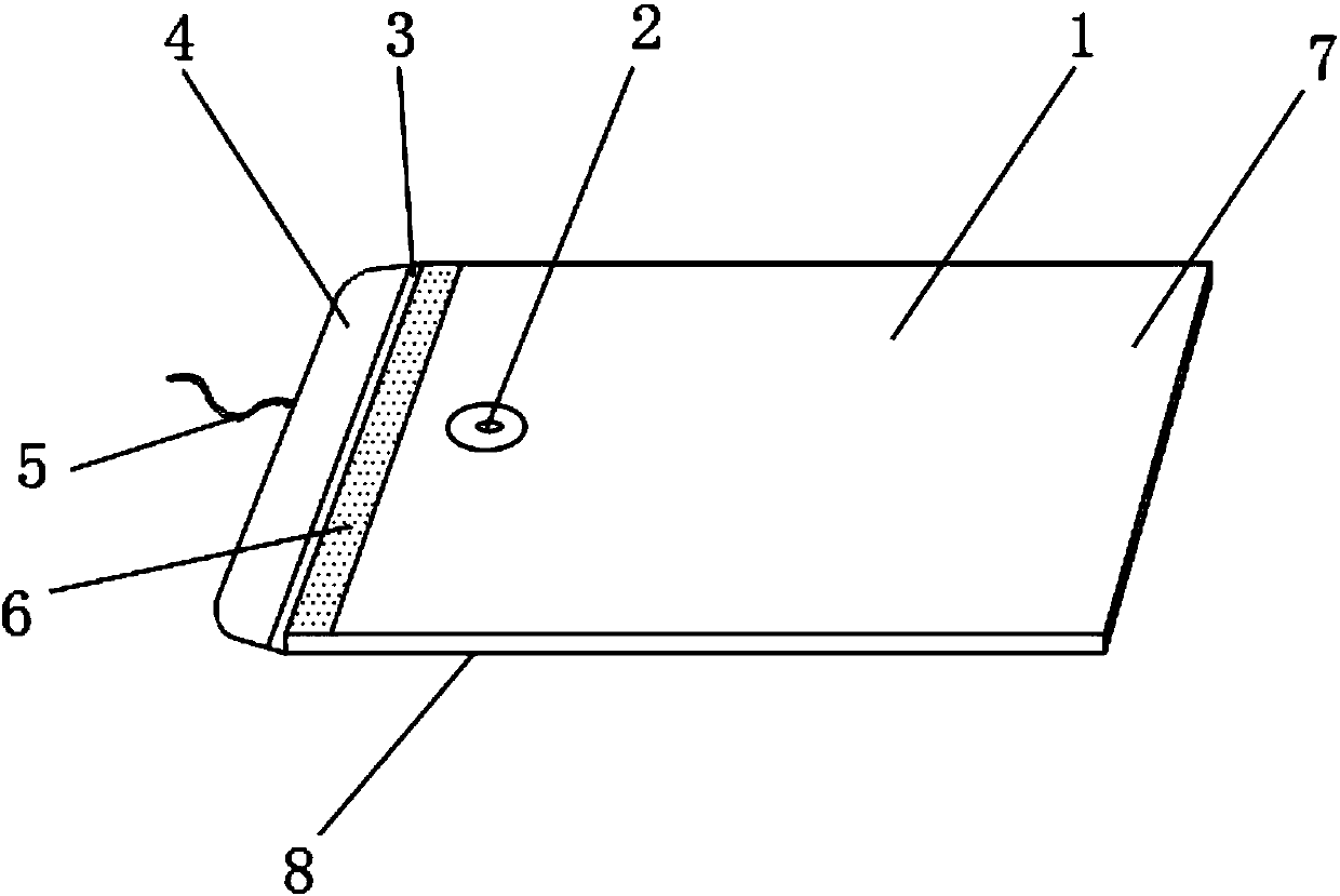 File pocket with adhesive sticker