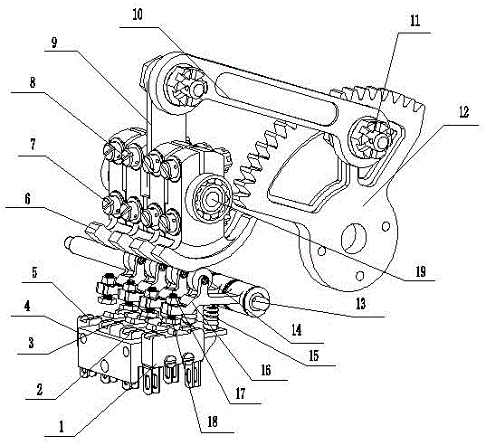 Multistage follow-up switch pressing mechanism