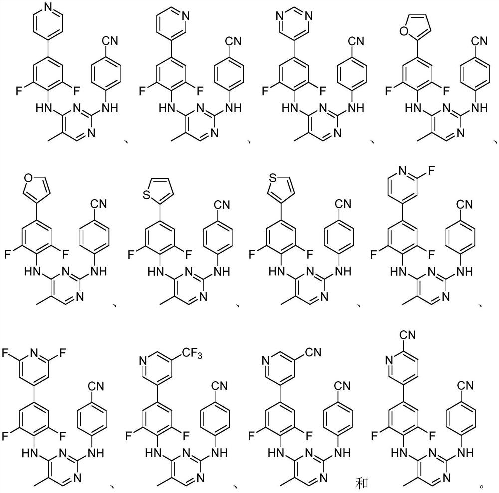 Biphenyl diaryl methyl pyrimidine derivative containing aromatic heterocyclic structure, and preparation method thereof