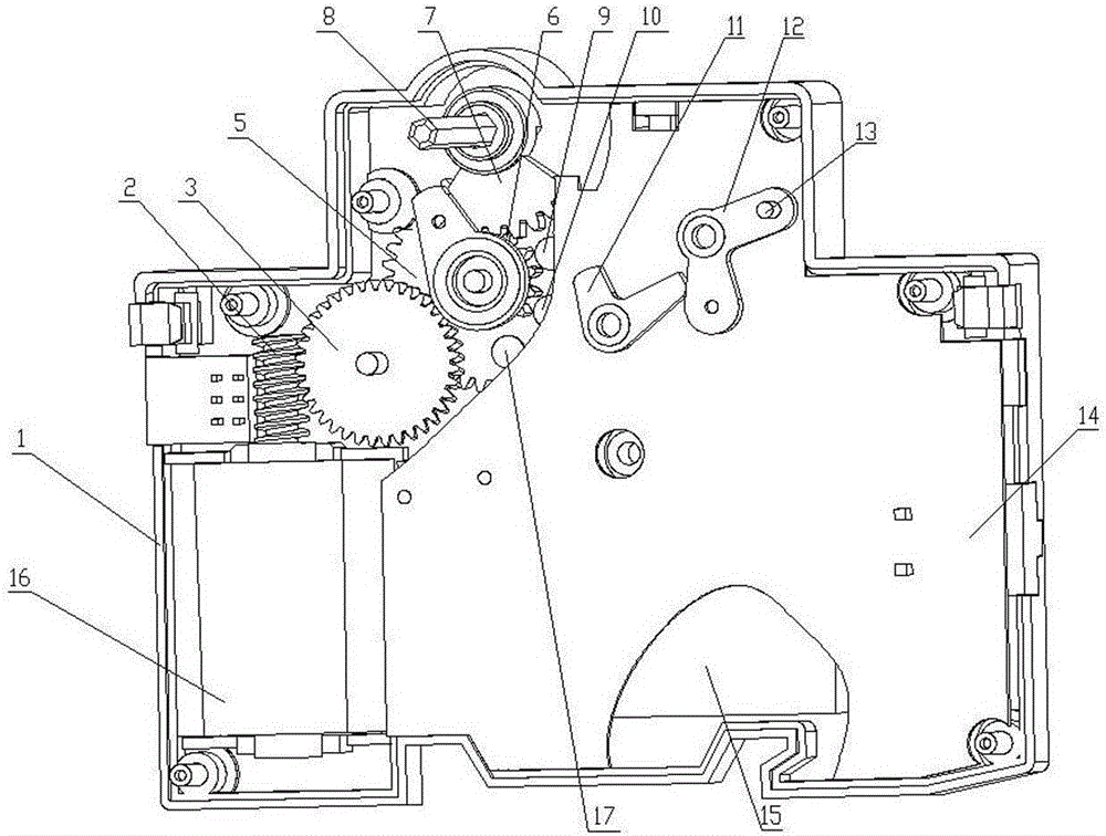 Automatic operation mechanism for switching-on and switching-off of circuit breaker