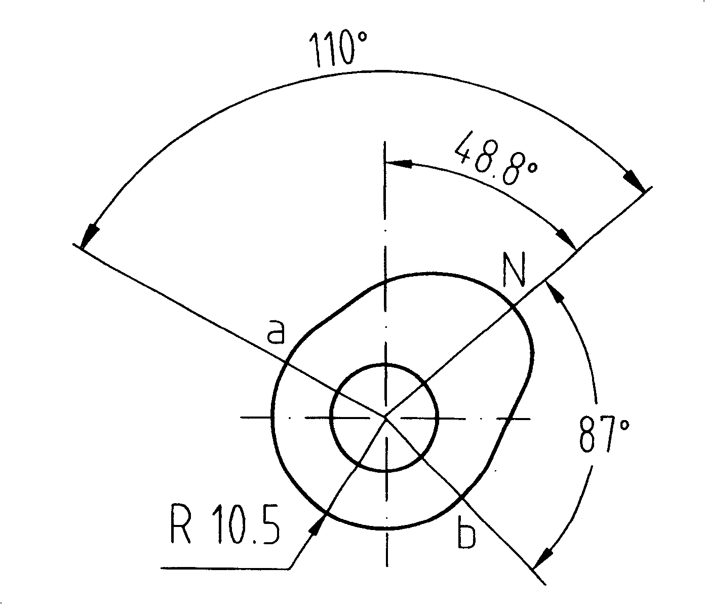 Cam of camshaft for motorcycle engine