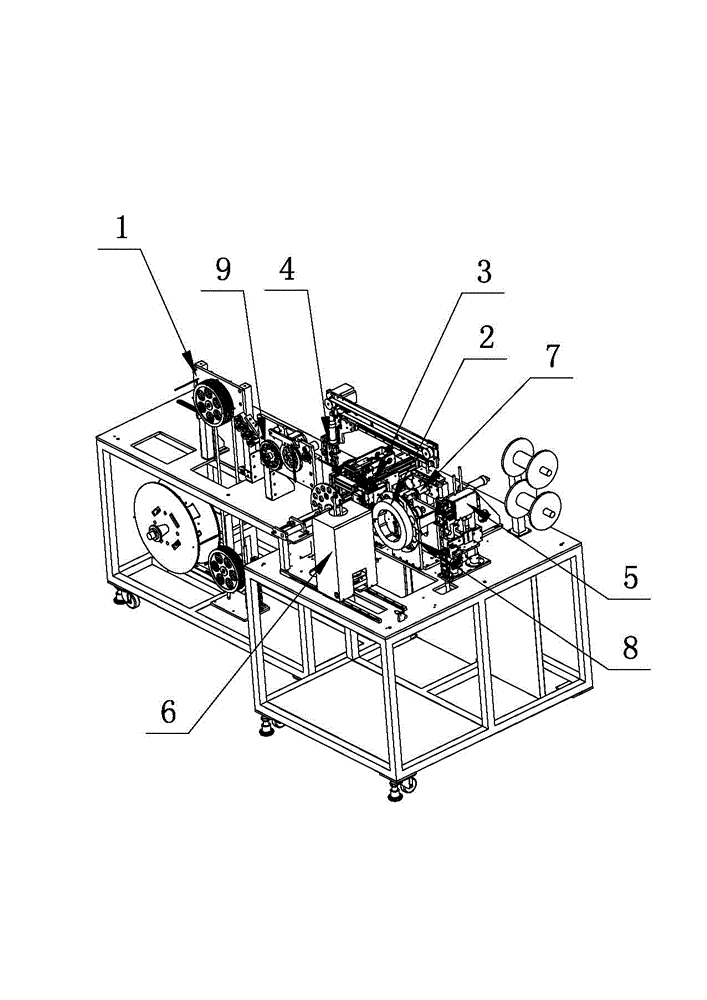 Automatic wire winding, binding and cutting integrated machine and automatic winding, binding and cutting method thereof