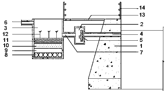 Flood prevention structure for sponge city construction