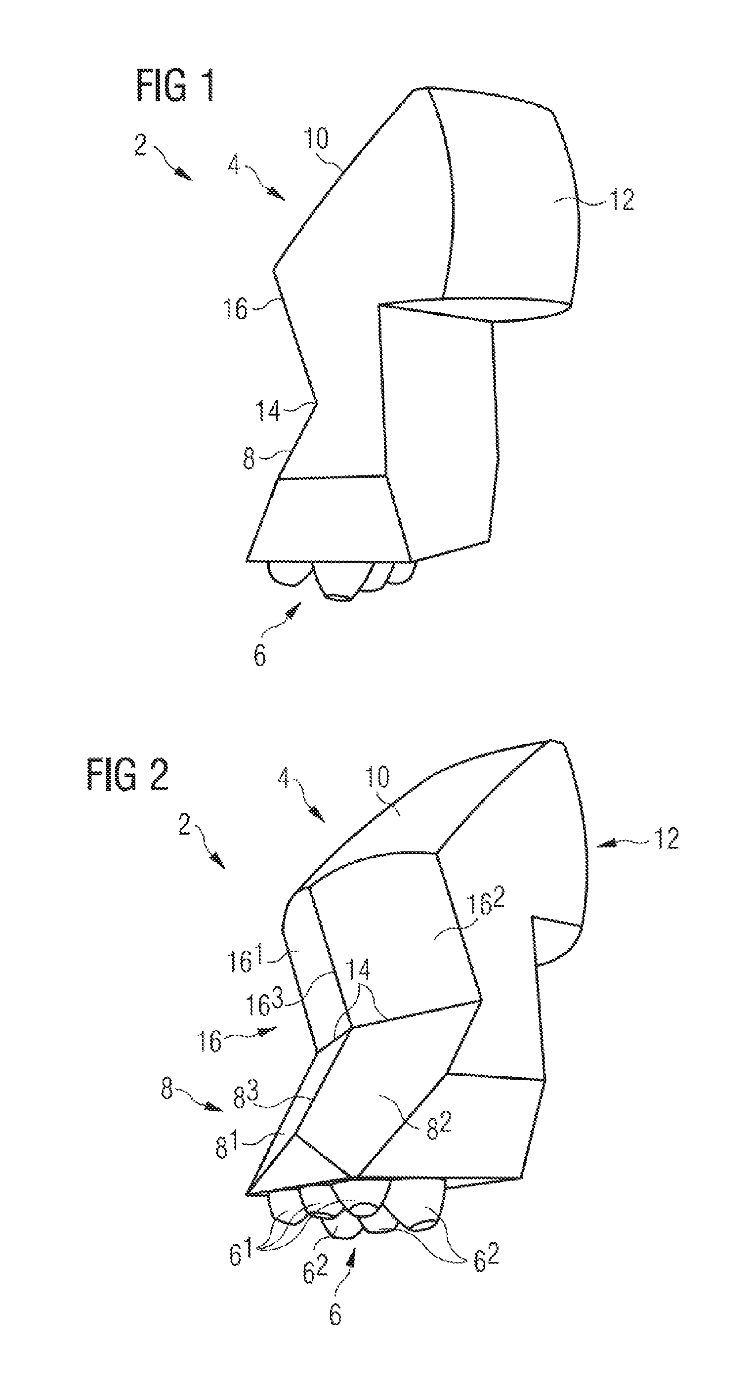 Transparent material light-emitting module with two reflection faces