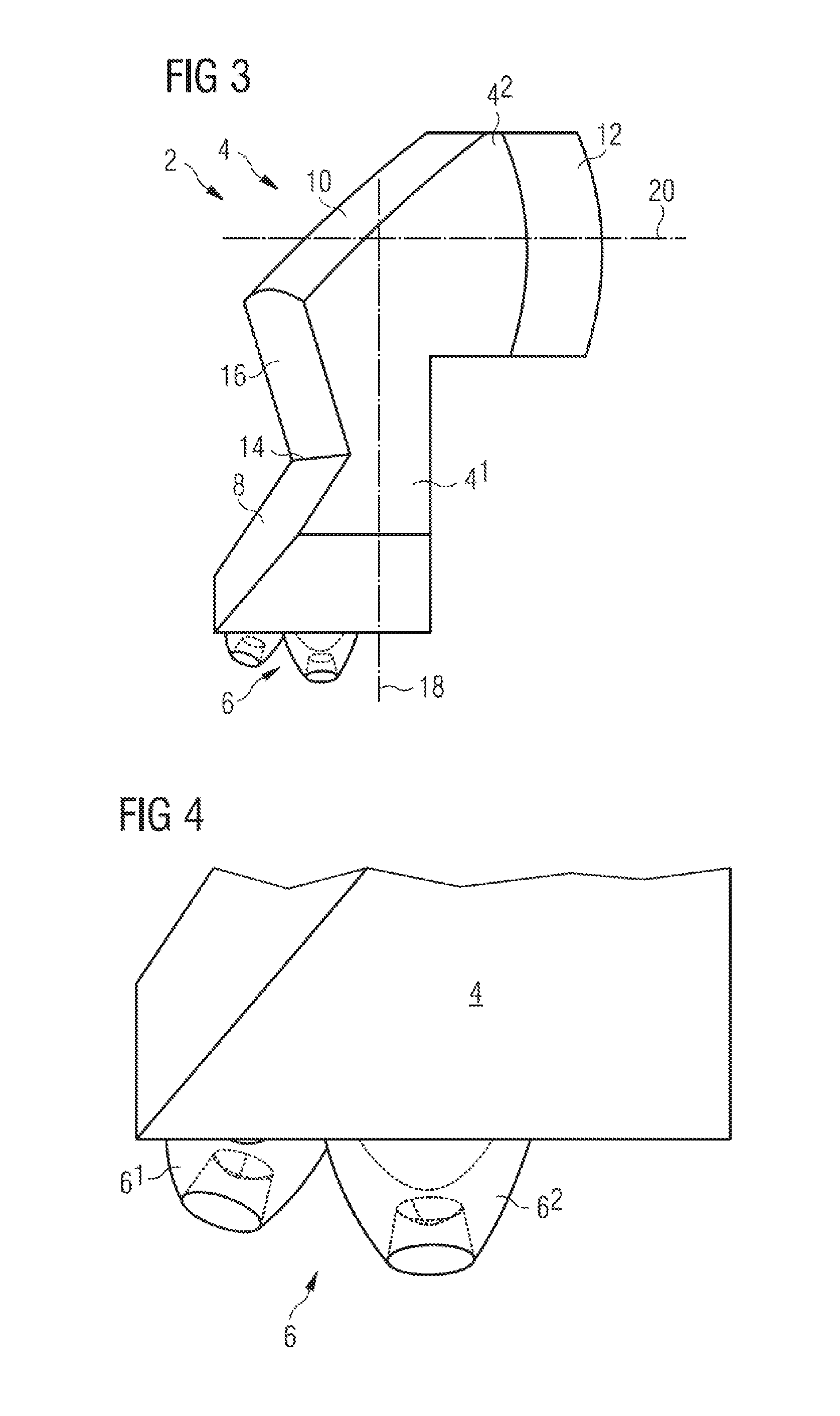 Transparent material light-emitting module with two reflection faces