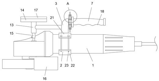 Continuous casting slab burr cleaning device convenient to hold by hand