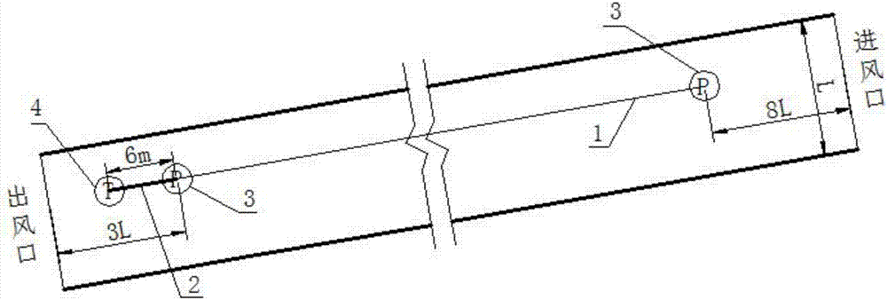 Intensive mine ventilation resistance measuring and calculating method