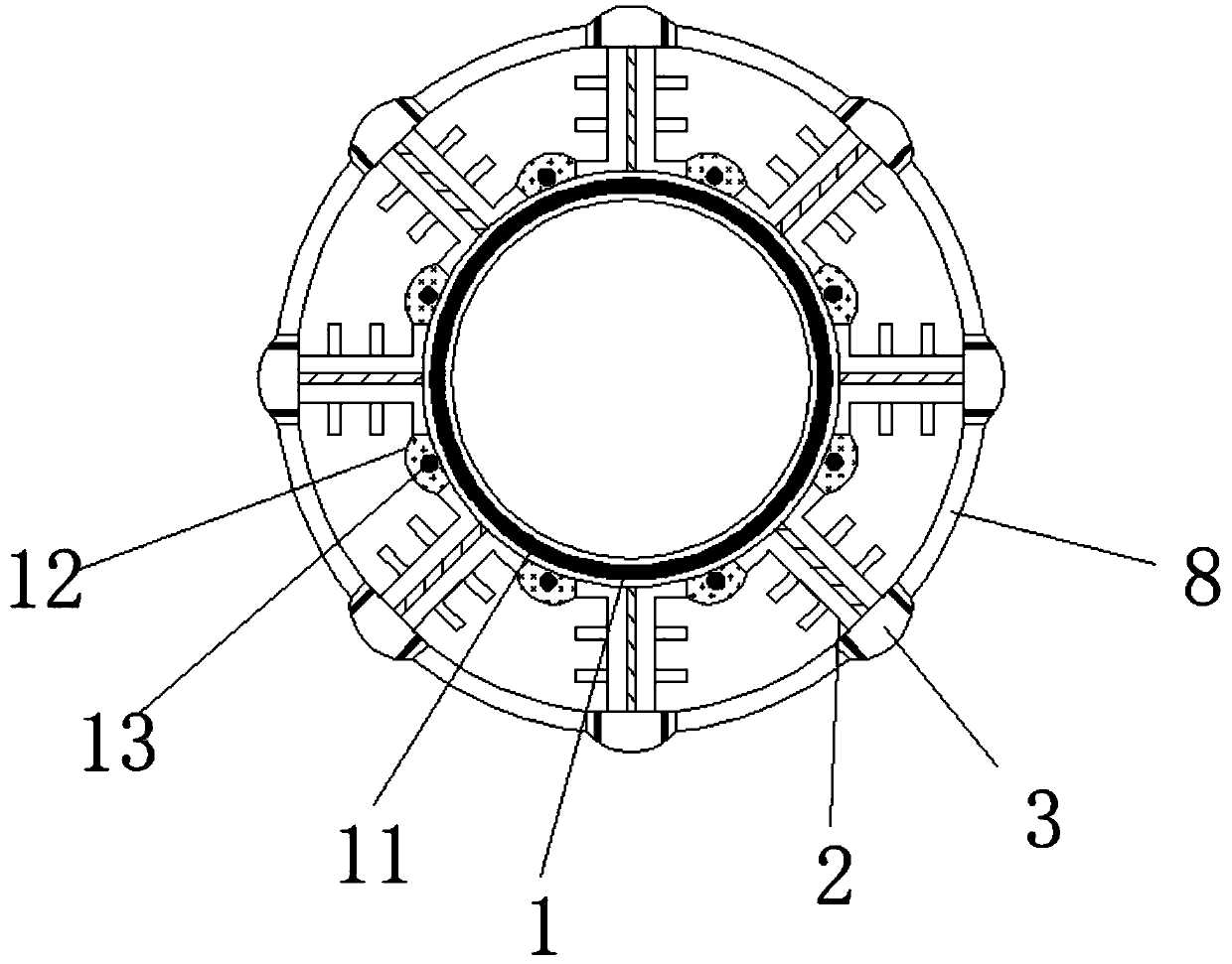 One-piece insulating column of motor